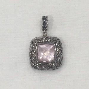 Authentic Angela by John Hardy pink quartz pendant